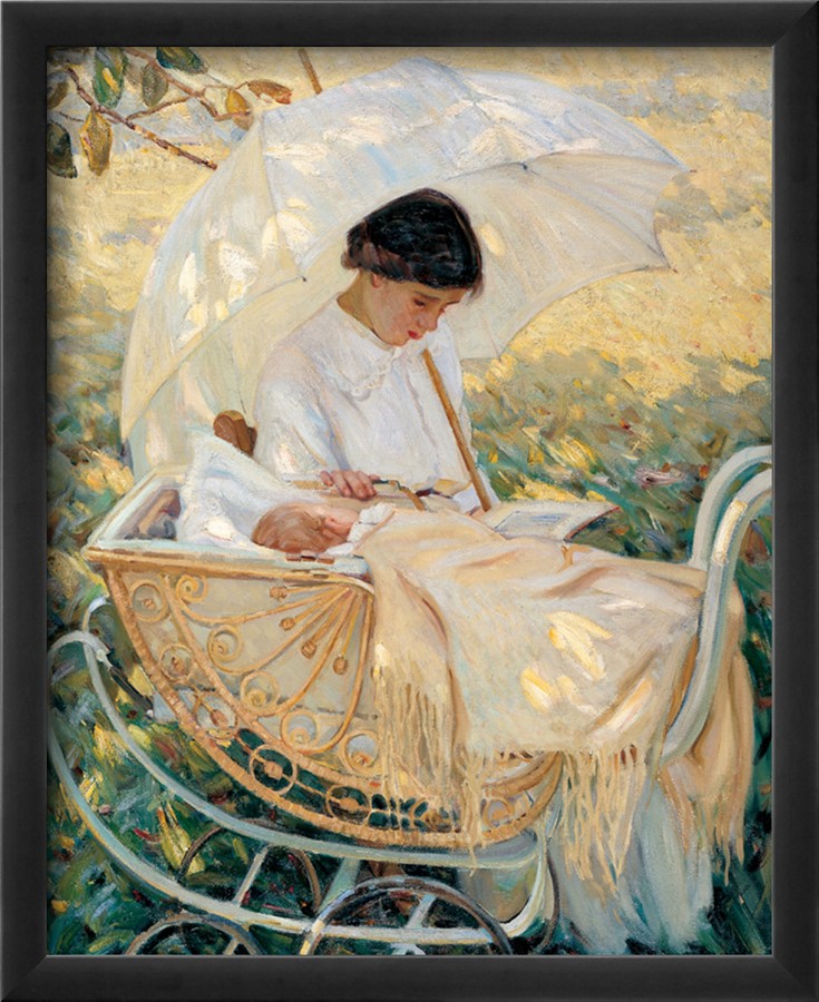 Young Mother in the Garden - Mary Cassatt Painting on Canvas